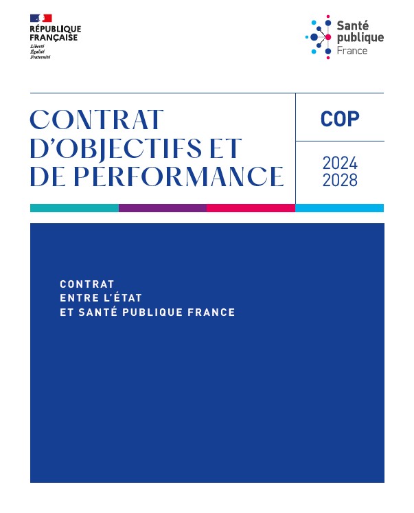 visuel Contrat d'objectifs et de performance 2024-2028 : contrat entre l'Etat et Santé publique France